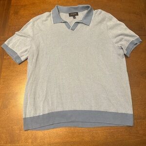 Men's 100% Cotton Polo Shirt - BANANA REPUBLIC BIRDSEYE STITCH SWEATER POLO